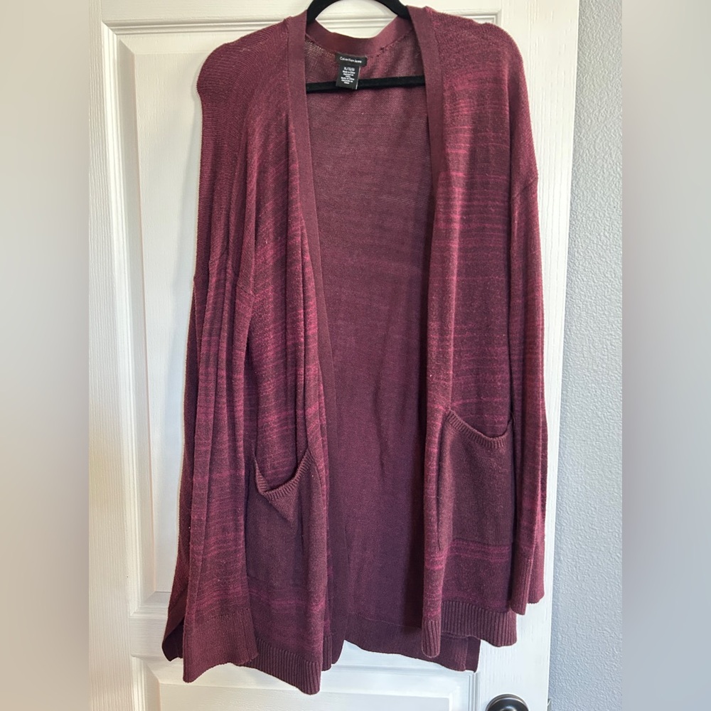 Calvin Klein maroon cardigan. XL.